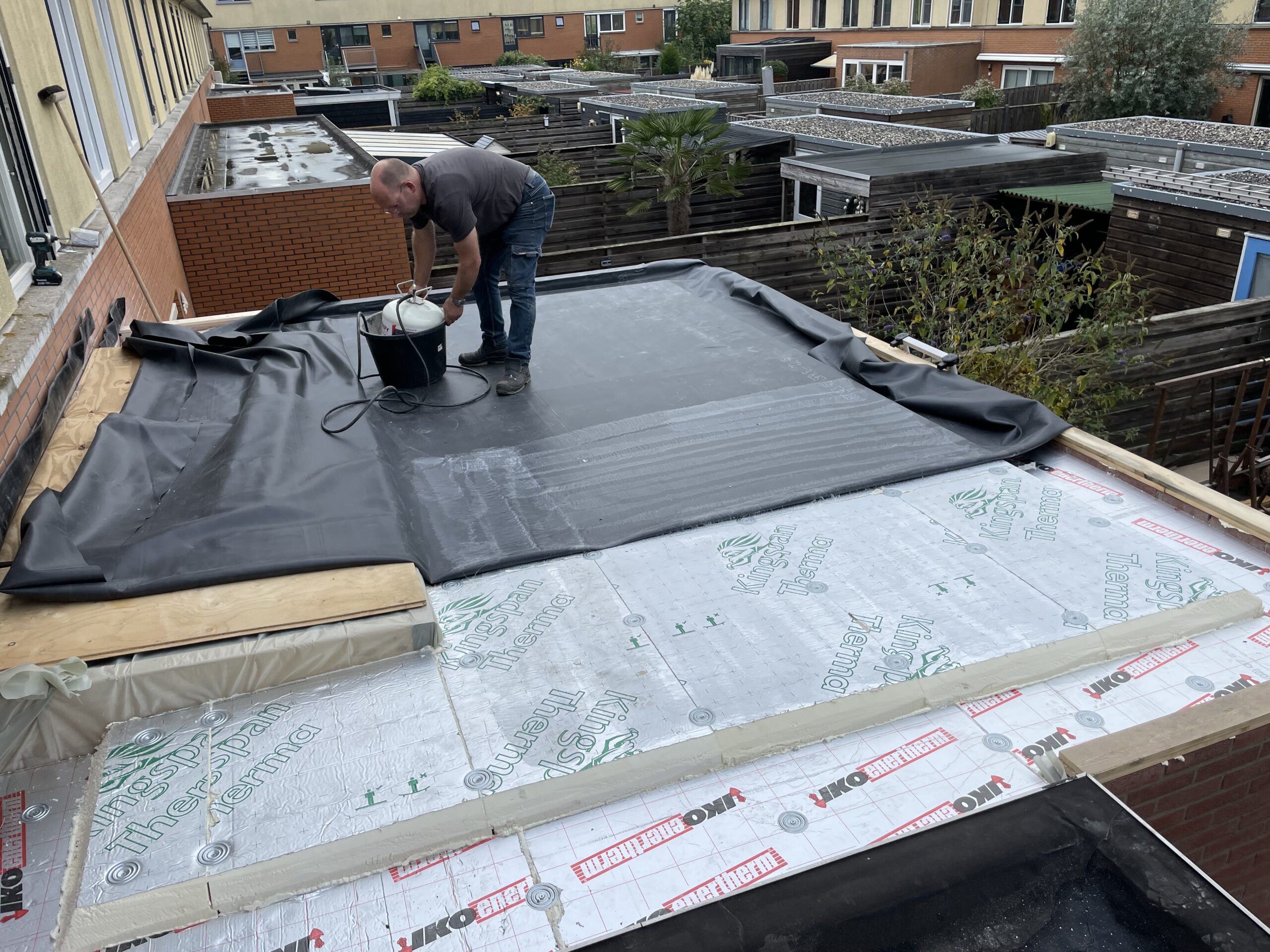 EPDM dak met daklicht